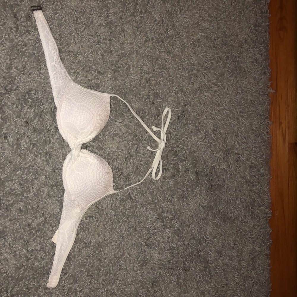 hollister white bikini top